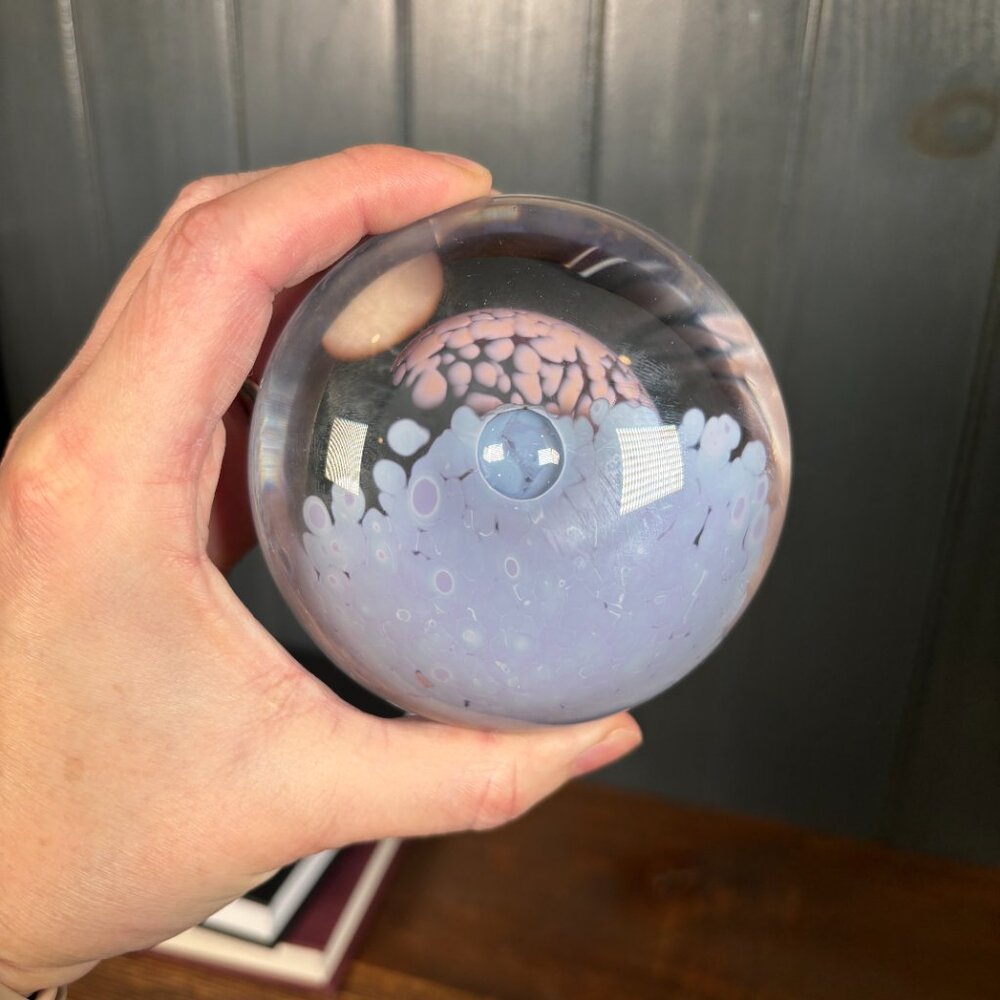 Vintage Hot Island Glass Art Paperweight Early Maui Studio Signed Hawaiian Glass - Picture 3 of 16